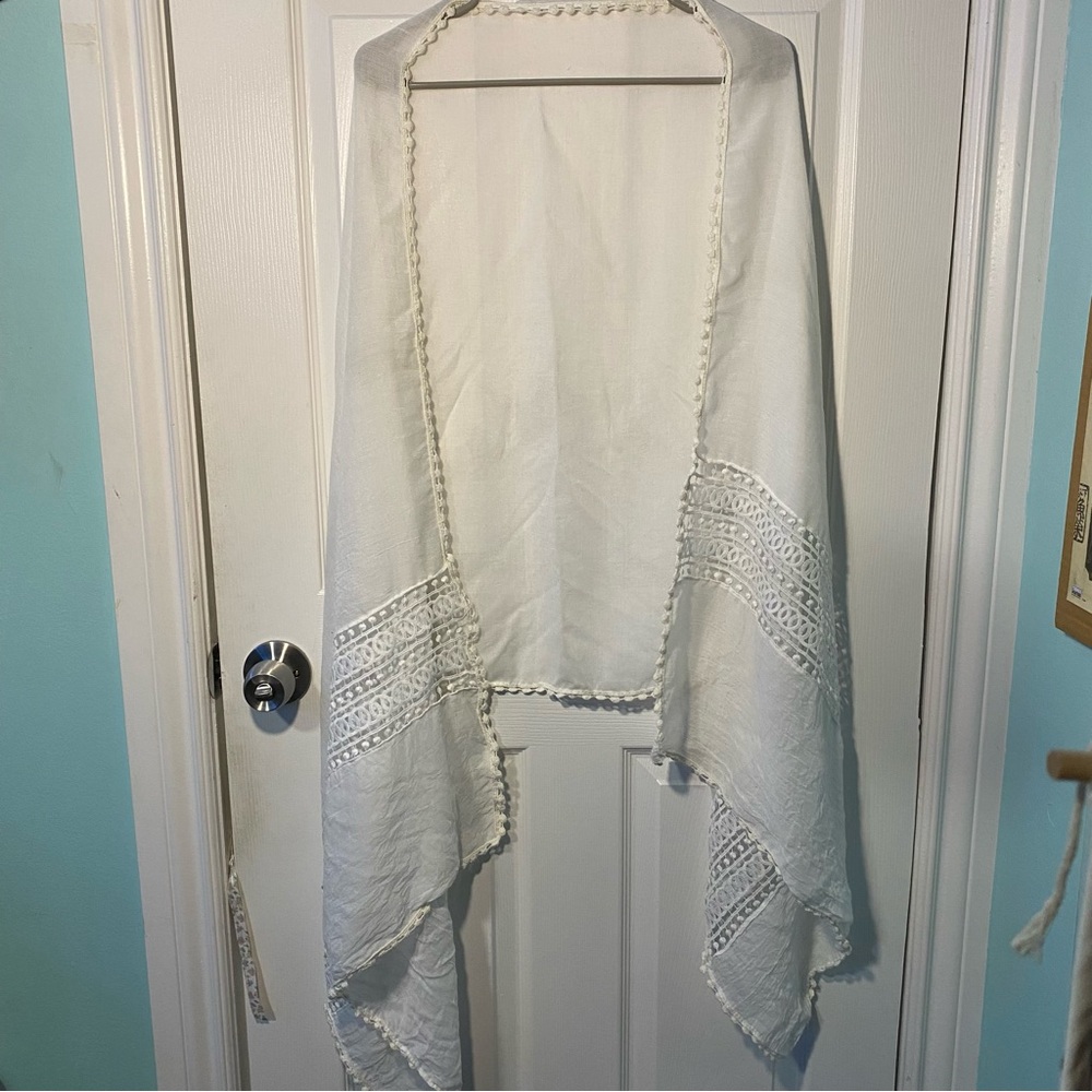 White Shawl Scarf Combo 2 in 1